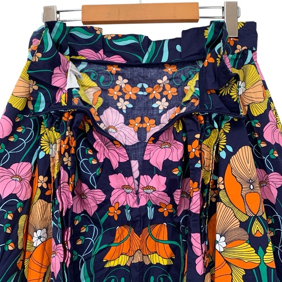 Anthropologie Corey Lynn Calter Skirt Womens Small Kyla Belted Mod Floral Artsy - Picture 2 of 9